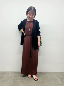 「アイテム（ワンピース）」を使った、SERIさん（レディース・156cm）の夏コーディネート