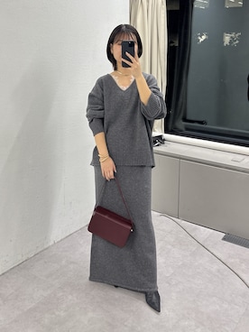 「アイテム（チョーカー）」を使った、SERIさん（レディース・156cm）の秋コーディネート