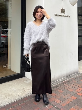 「アイテム（トートバッグ）」を使った、SERIさん（レディース・156cm・20代）の冬コーディネート