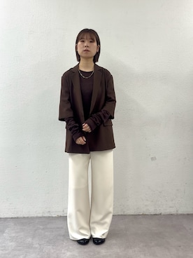 「アイテム（テーラードジャケット）」を使った、SERIさん（レディース・156cm・20代）の夏コーディネート