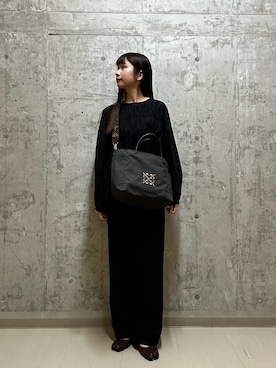 「russet（ラシット）のアイテム（トートバッグ）」を使った、mokaさん（レディース・165cm）の秋コーディネート