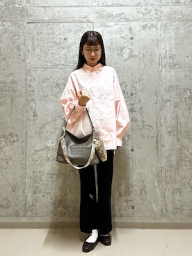 「russet（ラシット）のアイテム（ショルダーバッグ）」を使った、mokaさん（レディース・165cm）の秋コーディネート