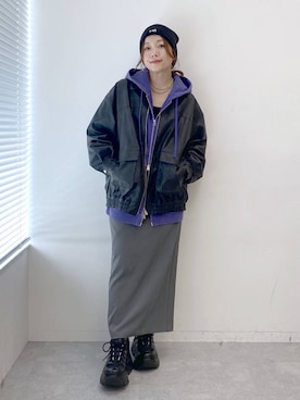 「アイテム（パーカー）」を使った、Chisaさん（レディース・154cm・30代）の夏コーディネート