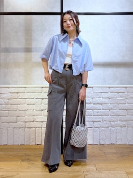 「PAGEBOY（ページボーイ）のアイテム（サンダル）」を使った、Chisaさん（レディース・154cm）の夏コーディネート