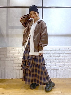 「アイテム（パーカー）」を使った、Chisaさん（レディース・154cm・30代）の秋コーディネート