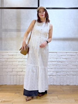 「PAGEBOY（ページボーイ）のヴィンテージバックルベルト（ベルト、ブラック系）」を使った、Chisaさん（レディース・154cm）の春コーディネート
