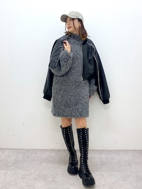「甘辛mix」｜「アイテム（ブルゾン）」を使った、Chisaさん（レディース・154cm）の秋コーディネート