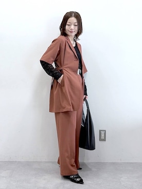 「PAGEBOY（ページボーイ）のヴィンテージバックルベルト（ベルト、ブラック系）」を使った、Chisaさん（レディース・154cm）の春コーディネート