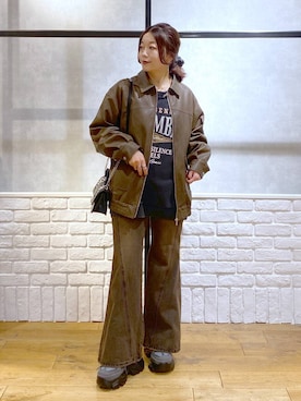 「アイテム（ブルゾン）」を使った、Chisaさん（レディース・154cm・40代）の秋コーディネート