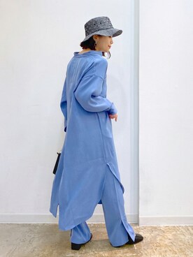 「PAGEBOY（ページボーイ）のチェーンスタッズショルダー（ショルダーバッグ）」を使った、Chisaさん（レディース・154cm）の夏コーディネート