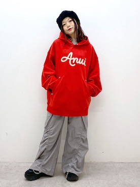 「JEANASIS（ジーナシス）のランダムアウトソールスニーカー/968688（スニーカー）」を使った、Chisaさん（レディース・154cm）の冬コーディネート