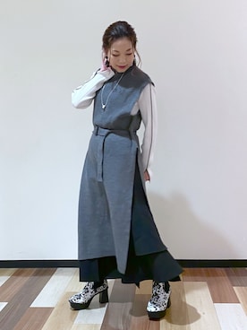 Chisaさん（レディース・154cm）の冬コーディネート