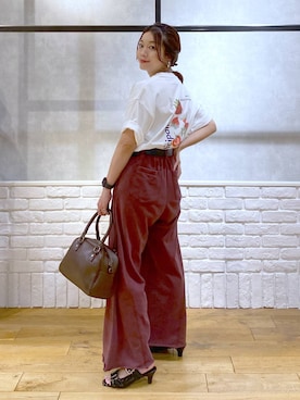「アイテム（スウェットパンツ）」を使った、Chisaさん（レディース・154cm・40代）の夏コーディネート
