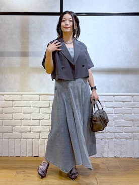 「PAGEBOY（ページボーイ）のアイテム」を使った、Chisaさん（レディース・154cm）の夏コーディネート