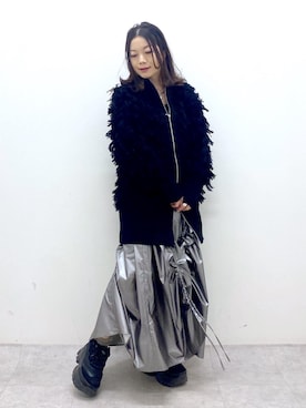 「JEANASIS（ジーナシス）のランダムアウトソールスニーカー/968688（スニーカー）」を使った、Chisaさん（レディース・154cm）の冬コーディネート