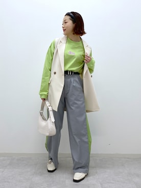「PAGEBOY（ページボーイ）のアイテム（カチューシャ）」を使った、Chisaさん（レディース・154cm）の春コーディネート