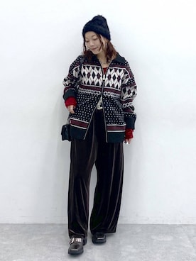 「アイテム（スラックス）」を使った、Chisaさん（レディース・154cm・40代）の秋コーディネート