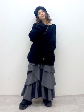 「JEANASIS（ジーナシス）のランダムアウトソールスニーカー/968688（スニーカー）」を使った、Chisaさん（レディース・154cm）の秋コーディネート