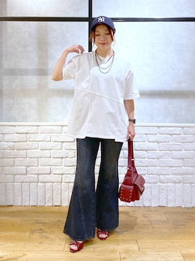 「PAGEBOY」｜「アイテム（アクセサリー）」を使った、Chisaさん（レディース・154cm）の夏コーディネート