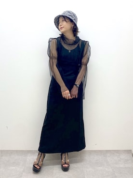「PAGEBOY（ページボーイ）のアイテム（サンダル）」を使った、Chisaさん（レディース・154cm）の春コーディネート