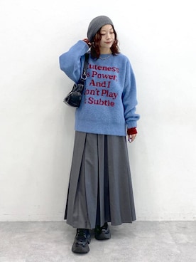 「アイテム（ハンチング/ベレー帽）」を使った、Chisaさん（レディース・154cm）の秋コーディネート