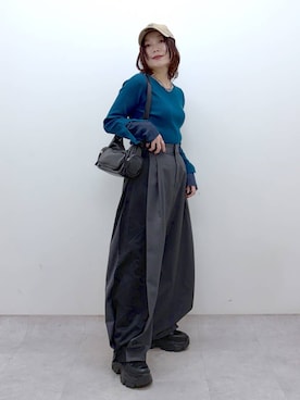 Chisaさん（レディース・154cm）の冬コーディネート