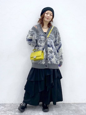 「アイテム（ハンチング/ベレー帽）」を使った、Chisaさん（レディース・154cm・40代）の秋コーディネート