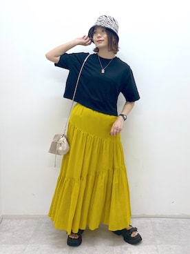 「アイテム（ショルダーバッグ）」を使った、Chisaさん（レディース・154cm・30代）の夏コーディネート