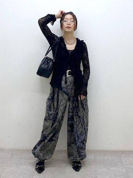 「アイテム（カーゴパンツ）」を使った、Chisaさん（レディース・154cm・30代）の秋コーディネート