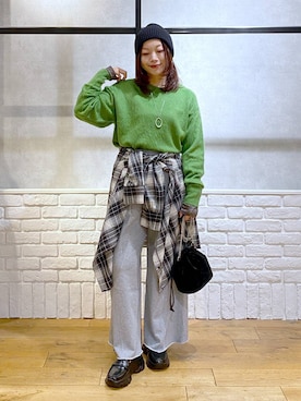 「アイテム（スウェットパンツ）」を使った、Chisaさん（レディース・154cm・30代）の秋コーディネート