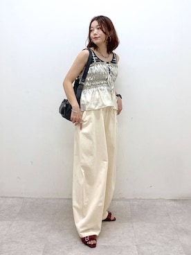 「アイテム（Tシャツ/カットソー）」を使った、Chisaさん（レディース・154cm・40代）の夏コーディネート