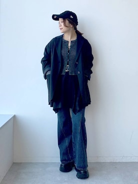 「アイテム（テーラードジャケット）」を使った、Chisaさん（レディース・154cm・40代）の夏コーディネート