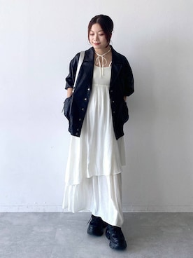 「アイテム（ワンピース/ドレス）」を使った、Chisaさん（レディース・154cm・40代）の夏コーディネート