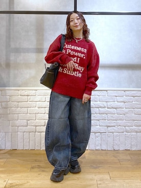 「アイテム（ネックレス）」を使った、Chisaさん（レディース・154cm・30代）の冬コーディネート