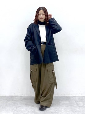 「アイテム（テーラードジャケット）」を使った、Chisaさん（レディース・154cm・30代）の秋コーディネート