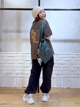 「PAGEBOY（ページボーイ）のアイテム（帽子）」を使った、Chisaさん（レディース・154cm）の春コーディネート