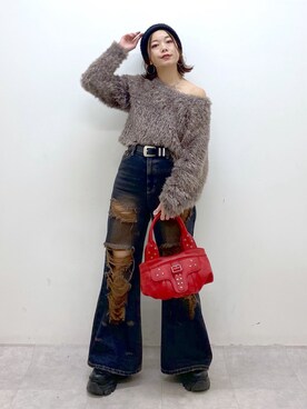 「ハロウィン」｜「アイテム（ニットキャップ/ビーニー）」を使った、Chisaさん（レディース・154cm）の秋コーディネート