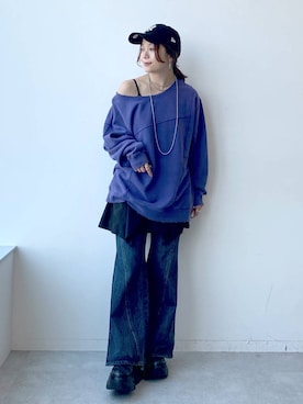「若見え」｜「アイテム（アクセサリー）」を使った、Chisaさん（レディース・154cm）の夏コーディネート