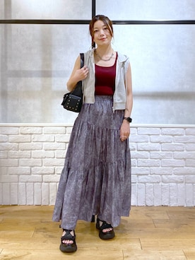「アイテム（パーカー）」を使った、Chisaさん（レディース・154cm）の夏コーディネート