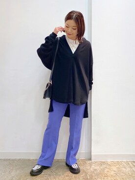 「PAGEBOY（ページボーイ）のチェーンスタッズショルダー（ショルダーバッグ）」を使った、Chisaさん（レディース・154cm）の夏コーディネート