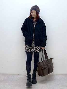 「アイテム（ボストンバッグ）」を使った、Chisaさん（レディース・154cm・40代）の秋コーディネート