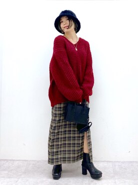 Chisaさん（レディース・154cm）の冬コーディネート