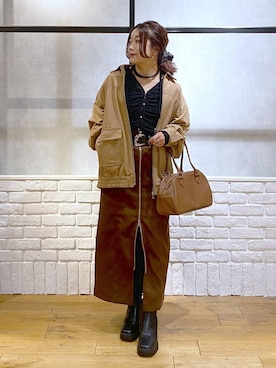 「アイテム（ブルゾン）」を使った、Chisaさん（レディース・154cm・40代）の秋コーディネート