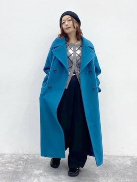 「アイテム（ハンチング/ベレー帽）」を使った、Chisaさん（レディース・154cm・40代）の秋コーディネート
