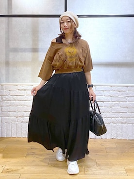 「アイテム（帽子）」を使った、Chisaさん（レディース・154cm・40代）の夏コーディネート