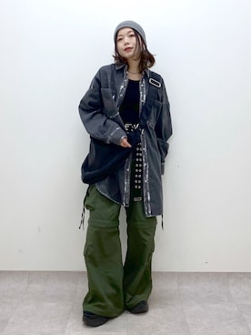 「JEANASIS（ジーナシス）のランダムアウトソールスニーカー/968688（スニーカー）」を使った、Chisaさん（レディース・154cm）の冬コーディネート