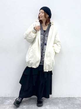 「アイテム（ハンチング/ベレー帽）」を使った、Chisaさん（レディース・154cm・40代）の秋コーディネート