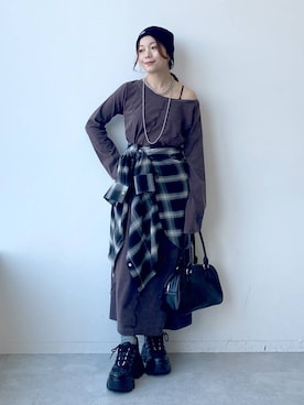 「若見え」｜「アイテム（アクセサリー）」を使った、Chisaさん（レディース・154cm）の夏コーディネート