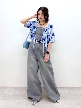 「PAGEBOY（ページボーイ）のアイテム（オールインワン・サロペット）」を使った、Chisaさん（レディース・154cm）の夏コーディネート