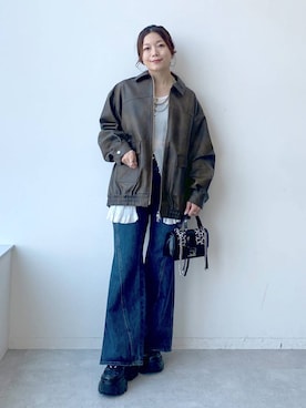 「アイテム（ブルゾン）」を使った、Chisaさん（レディース・154cm・40代）の夏コーディネート